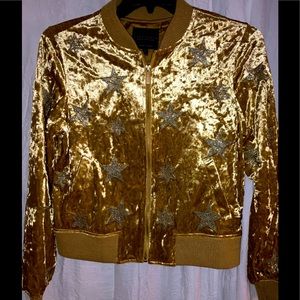 Sanctuary Velvet Star Bomber Jacket